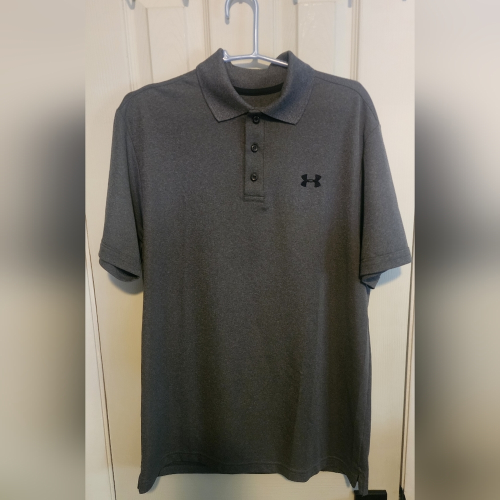 MEN’S UNDER ARMOUR GREY POLO